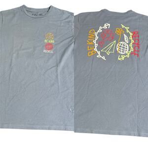 NWT Re Purpose UO‎ Women Short Sleeve Blue T-Shirt Be Kind Recycle Crew Neck